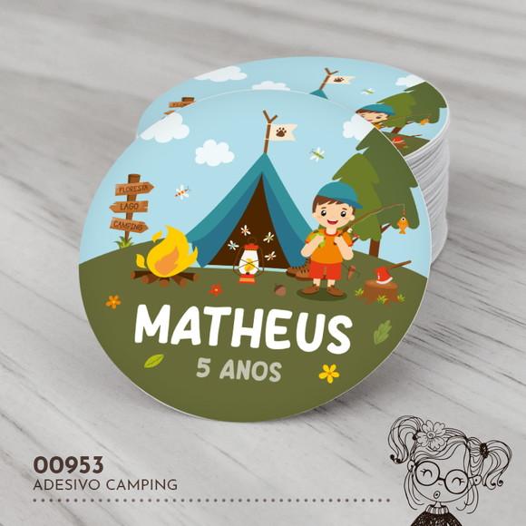Adesivo Redondo Camping - 00953