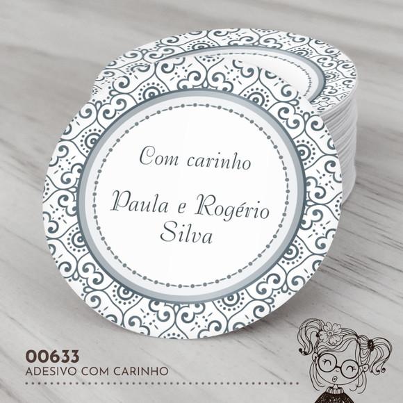 Adesivo Redondo com Carinho - 00633