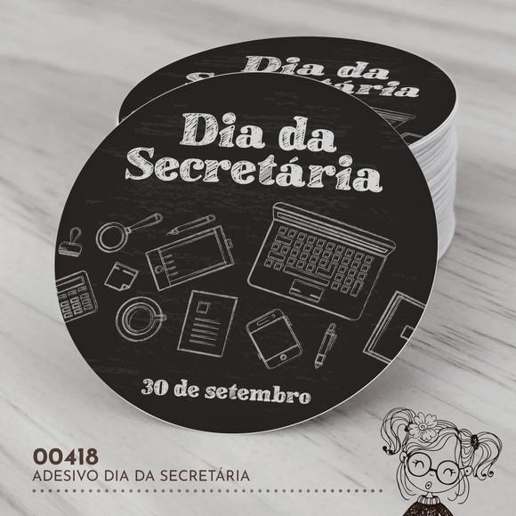 Adesivo Redondo Dia da Secretária - 00418
