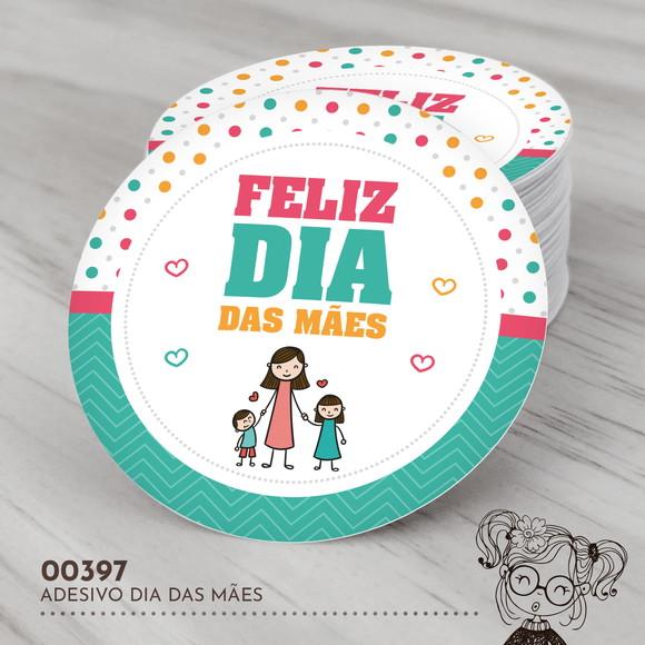 Adesivo Redondo Dia das Mães - 00397