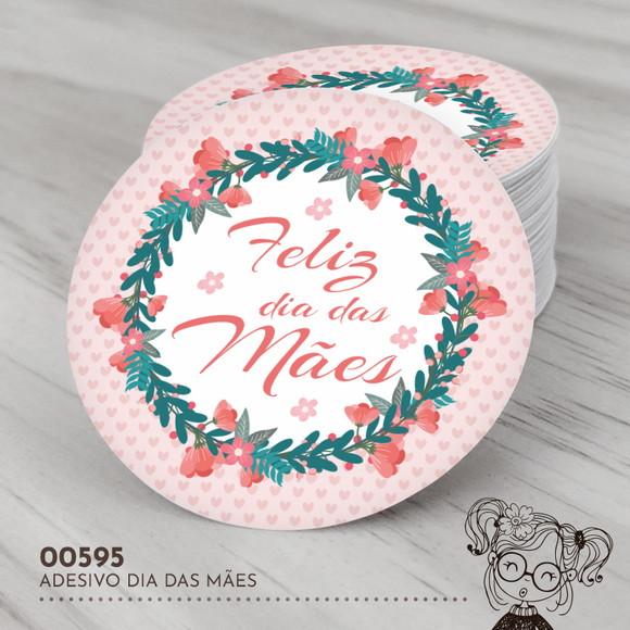 Adesivo Redondo Dia das Mães - 00595