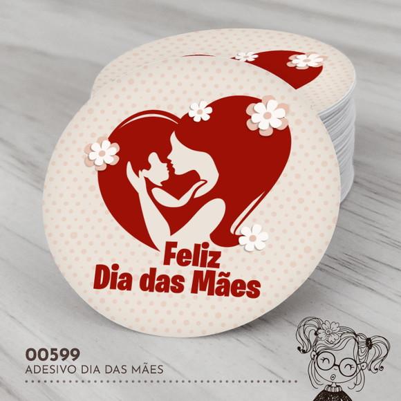 Adesivo Redondo Dia das Mães - 00599
