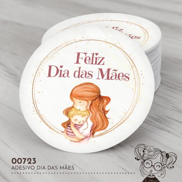 Adesivo Redondo Dia das Mães - 00723