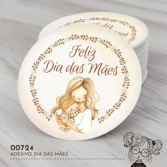 Adesivo Redondo Dia das Mães - 00724