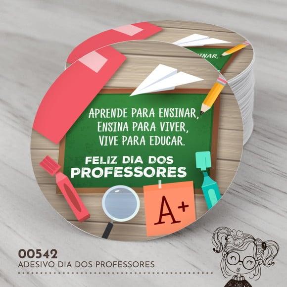 Adesivo Redondo Dia dos Professores - 00542