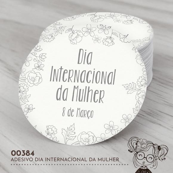 Adesivo Redondo Dia Internacional da Mulher - 00384
