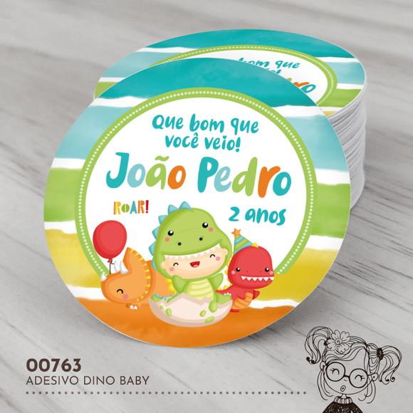Adesivo Redondo Dino Baby - 00763