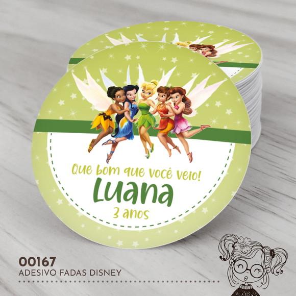 Adesivo Redondo Fadas Disney - 00167