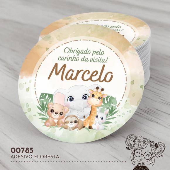 Adesivo Redondo Floresta - 00785