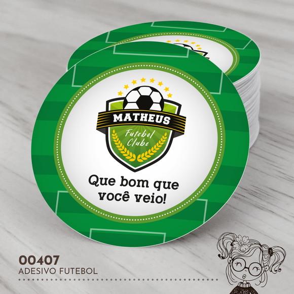 Adesivo Redondo Futebol - 00407