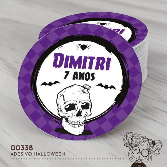 Adesivo Redondo Halloween - 00338