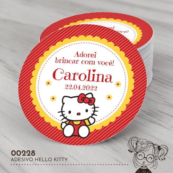 Adesivo Redondo Hello Kitty - 00228