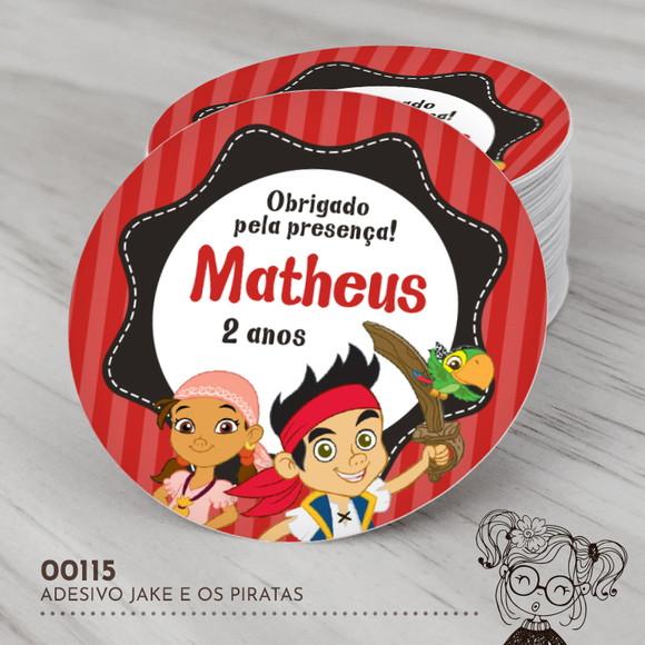 Adesivo Redondo Jake e os Piratas - 00115