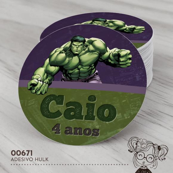 Adesivo Redondo Hulk - 00671