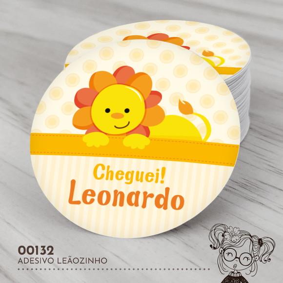 Adesivo Redondo Leãozinho - 00132