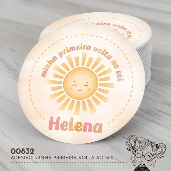 Adesivo Redondo Minha Primeira Volta ao Sol - 00832