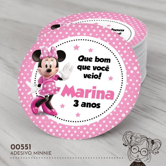 Adesivo Redondo Minnie - 00551