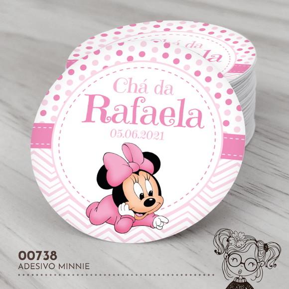 Adesivo Redondo Minnie Baby - 00738