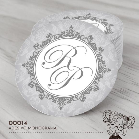 Adesivo Redondo Monograma - 00014