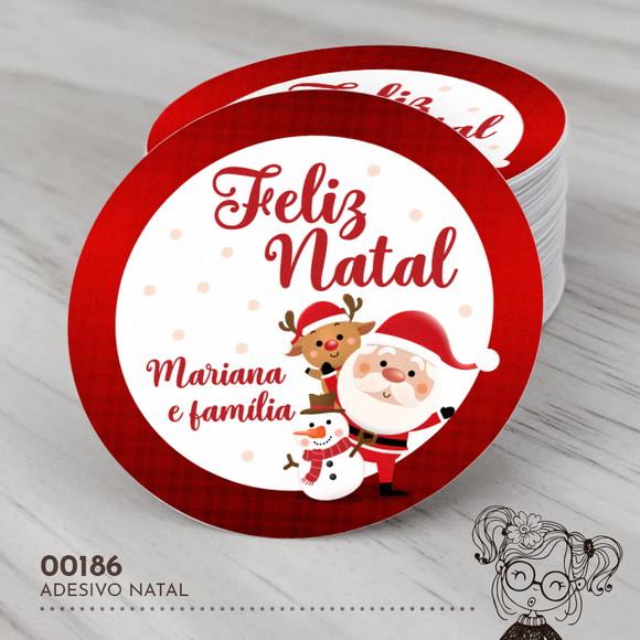 Adesivo Redondo Natal - 00186