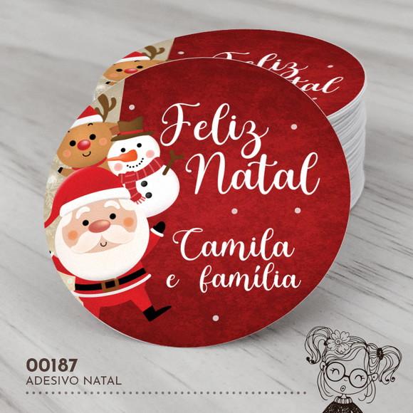 Adesivo Redondo Natal - 00187