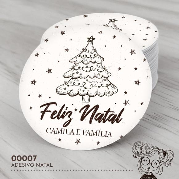 Adesivo Redondo Natal - 00007