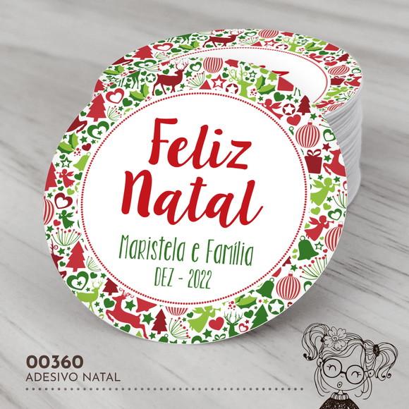 Adesivo Redondo Natal - 00360