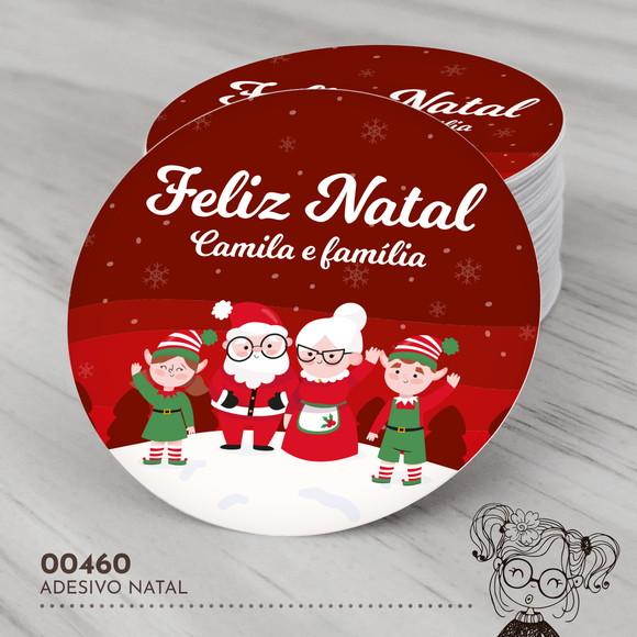 Adesivo Redondo Natal - 00460