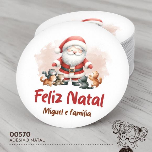 Adesivo Redondo Natal - 00570