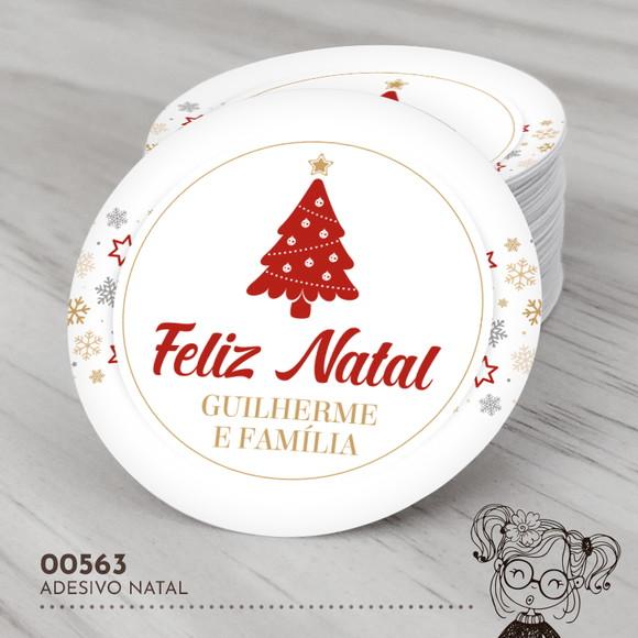 Adesivo Redondo Natal - 00563