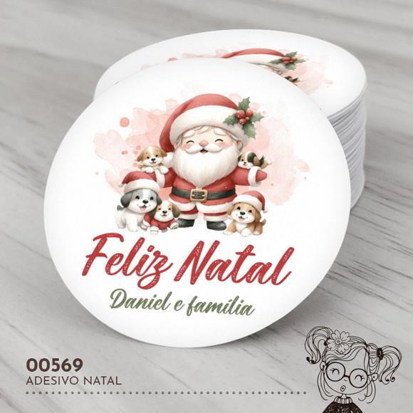 Adesivo Redondo Natal - 00569