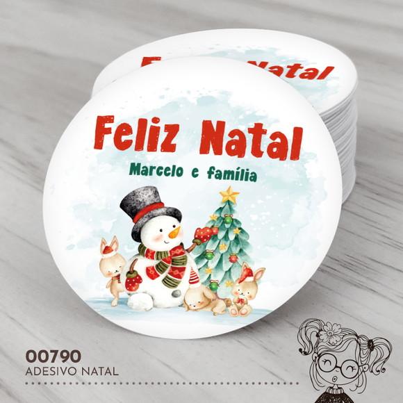 Adesivo Redondo Natal - 00790