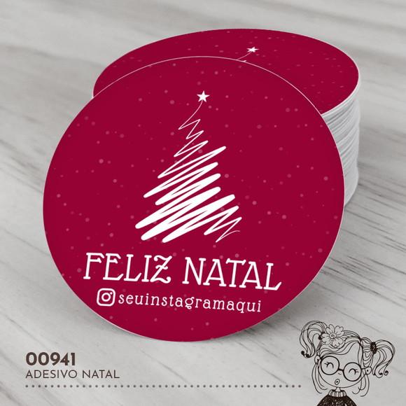 Adesivo Redondo Natal - 00941