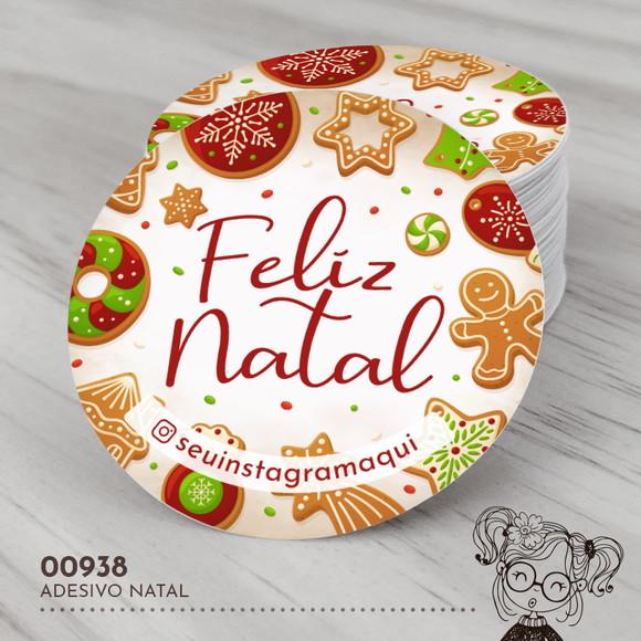 Adesivo Redondo Natal - 00938