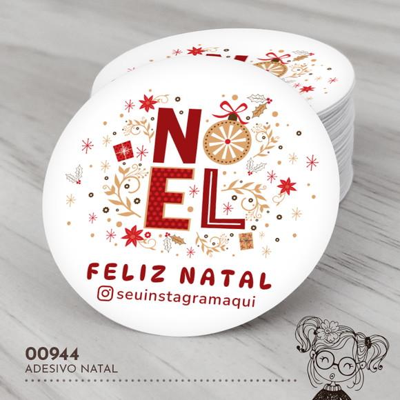 Adesivo Redondo Natal - 00944
