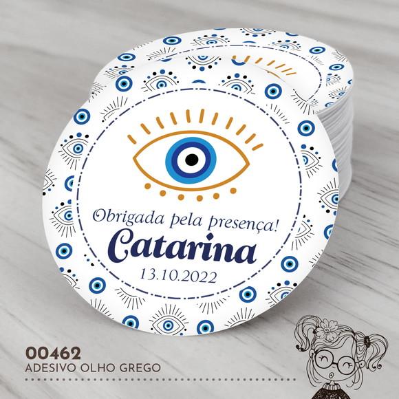 Adesivo Redondo Olho Grego - 00462