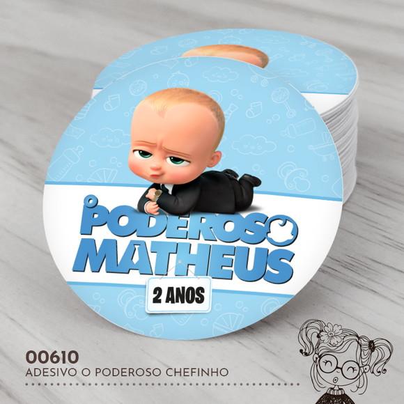 Adesivo Redondo o Poderoso Chefinho - 00610