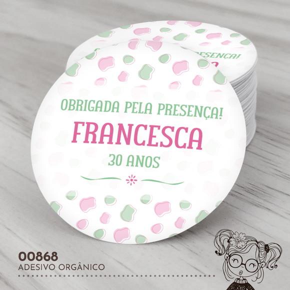 Adesivo Redondo Orgânico - 00868