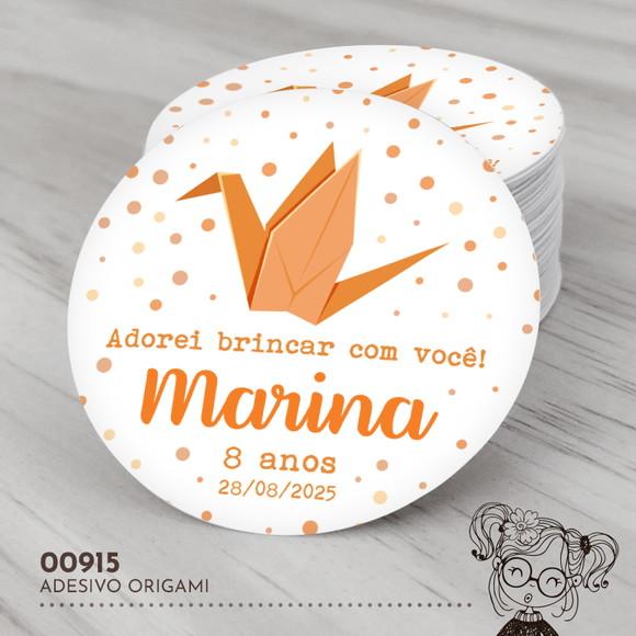 Adesivo Redondo Origami - 00915