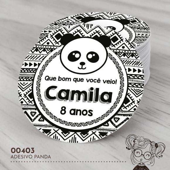 Adesivo Redondo Panda - 00403