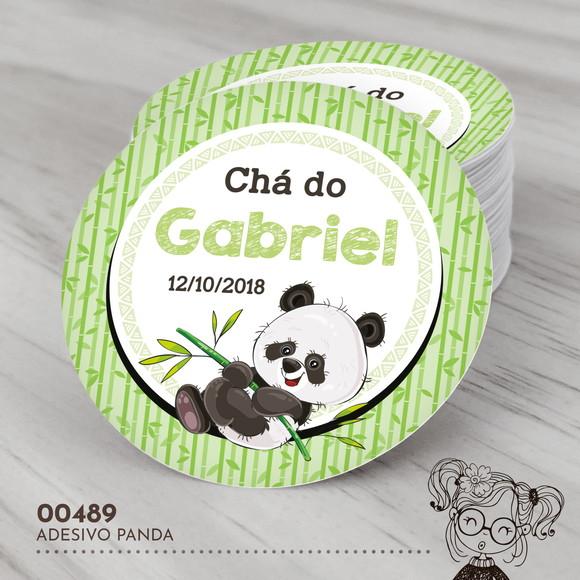 Adesivo Redondo Panda - 00489