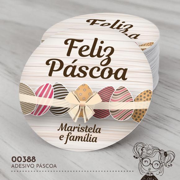 Adesivo Redondo Páscoa - 00388