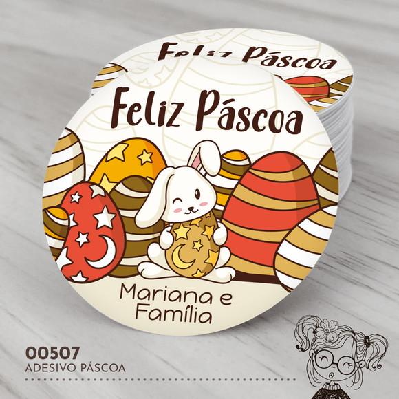 Adesivo Redondo Páscoa - 00507