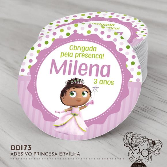 Adesivo Redondo Princesa Ervilha - 00173