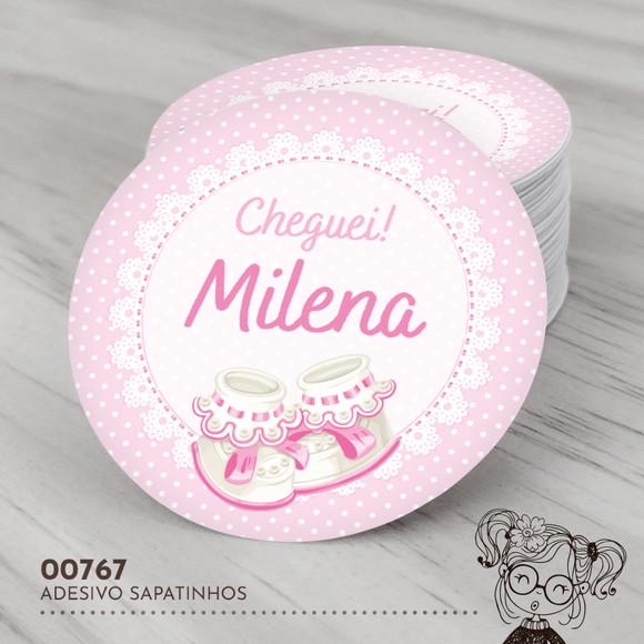 Adesivo Redondo Sapatinhos - 00767