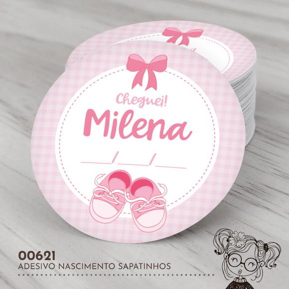 Adesivo Redondo Sapatinhos - 00621