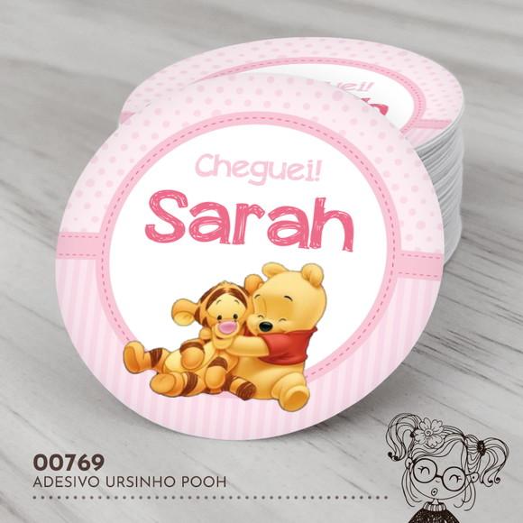 Adesivo Redondo Ursinho Pooh - 00769