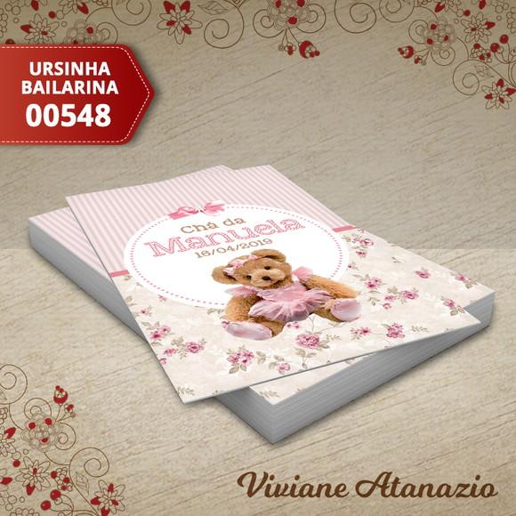 Adesivo Tubete Ursinha Bailarina - 00548