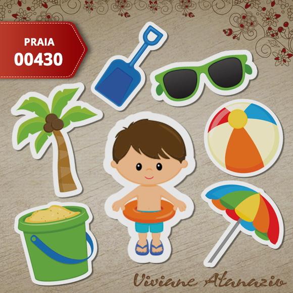 Aplique Praia 3cm (kit c/ 50un) - 00430
