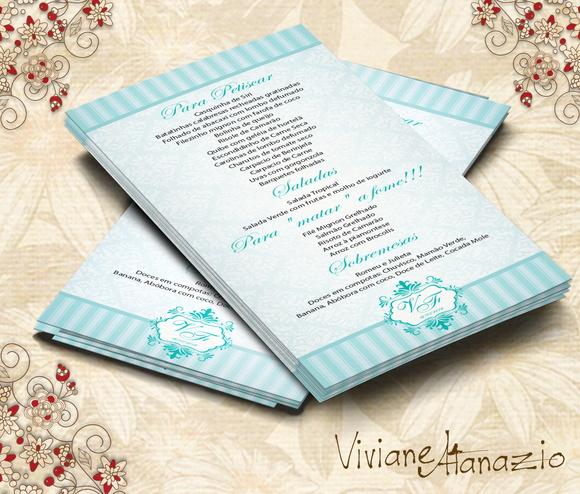 Cardápio Casamento Monograma - 00021